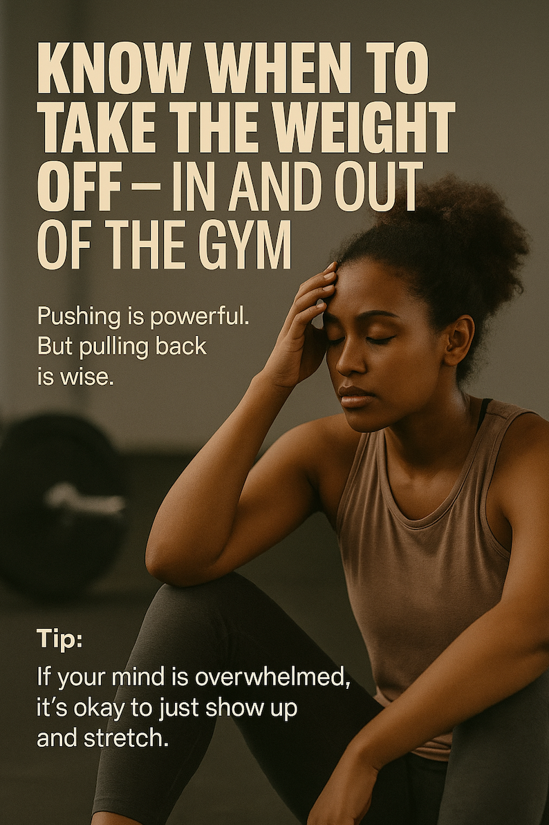 Know When to Take the Weight Off,  In and Out of the Gym