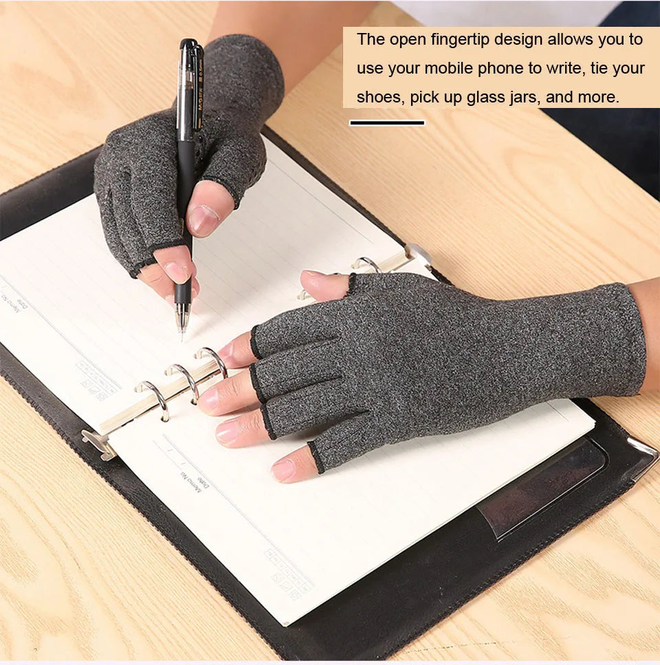 1 Pair Anti-Arthritis Compression Gloves Help Increase Circulation Reducing Pain Fingerless Gloves Arthritis Gloves Women Man