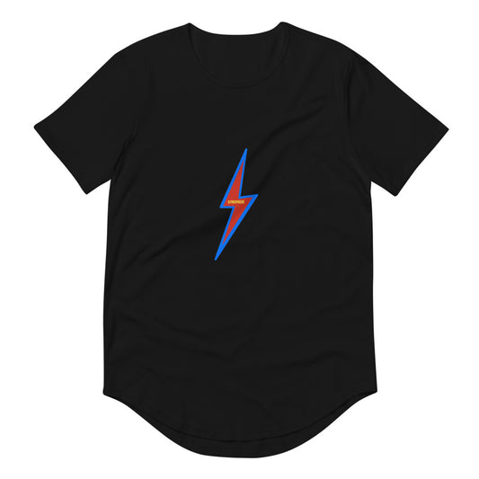 T-shirt met gebogen zoom voor heren